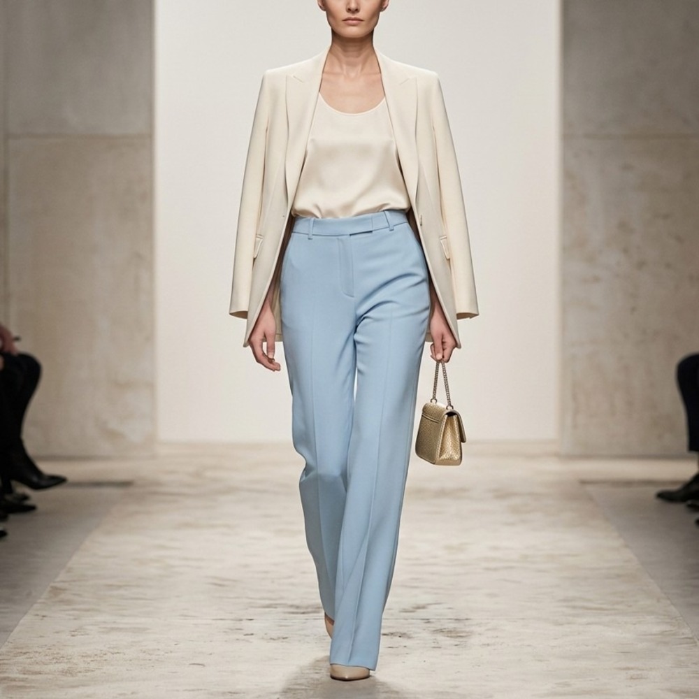 Karl Lagerfeld Paris Flared Pants Womens 14 Blue